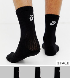 Три пары черных носков Asics - Черный