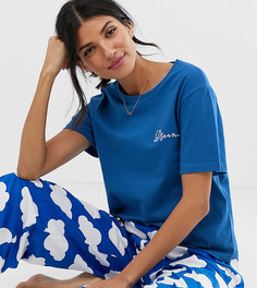 Комбинируемая пижамная трикотажная футболка ASOS DESIGN - Синий
