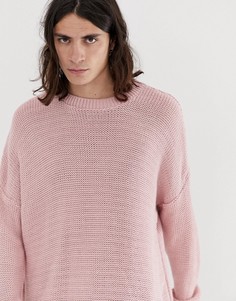 Трикотажный розовый oversize-джемпер ASOS DESIGN - Розовый
