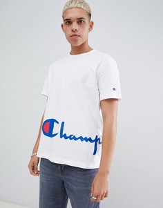 Белая футболка с крупным логотипом Champion - Белый