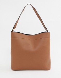 Большая структурированная сумка для покупок ASOS DESIGN - Рыжий