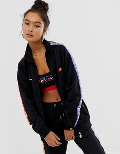 Спортивная куртка с высоким воротником, логотипом и лентой Ellesse - Желтый