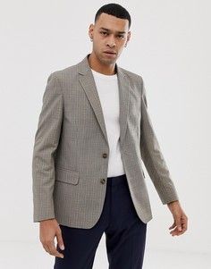 Светло-серый пиджак в клетку ASOS DESIGN - Рыжий