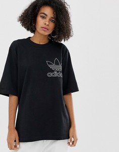 Черная футболка adidas Originals Outline - Черный
