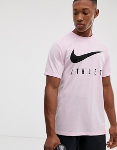 Розовая футболка Nike Training dry althlete - Розовый