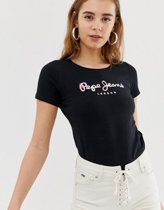 Футболка с логотипом Pepe Jeans Aeryn - Черный