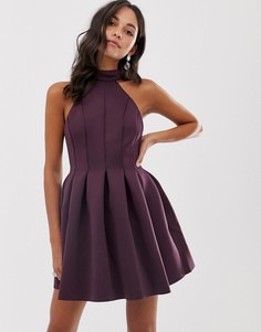 Короткое платье-халтер для выпускного ASOS DESIGN - Красный