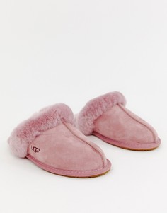 Темно-розовые замшевые слиперы UGG Scuffette II Dark - Розовый