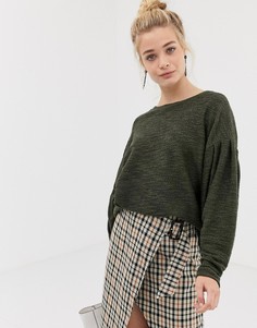 Джемпер с объемными рукавами New Look - Зеленый