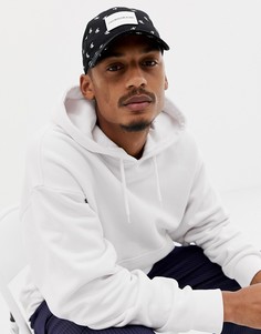 Черная бейсболка со сплошным принтом логотипа Calvin Klein Jeans - Черный