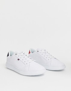 Белые кожаные кроссовки с логотипом Tommy Hilfiger essential - Белый