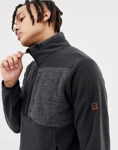 Черная флисовая куртка с короткой молнией Billabong - Черный