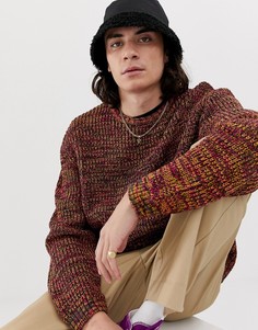 Трикотажный oversize-джемпер в рубчик ASOS DESIGN - Мульти