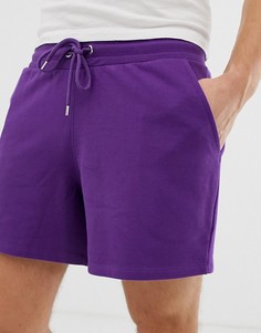 Фиолетовые трикотажные свободные шорты укороченного кроя ASOS DESIGN - Фиолетовый