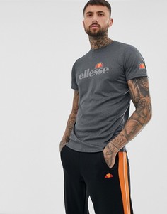 Черная меланжевая футболка с большим логотипом elllesse sport Sammeti - Черный Ellesse