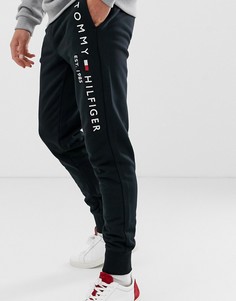 Черные джоггеры с вышитым логотипом Tommy Hilfiger - Черный