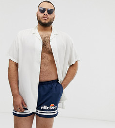 Темно-синие шорты для плавания в полоску ellesse Plus эксклюзивно ASOS - Темно-синий
