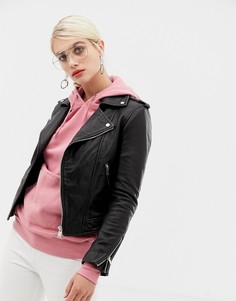 Классическая кожаная куртка 2NDDAY Major - Черный