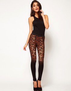 Леггинсы с леопардовым принтом омбре ASOS - Мульти