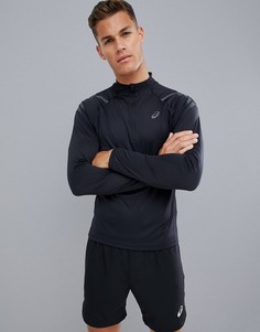 Черный свитшот с молнией 1/4 Asics Running - Черный