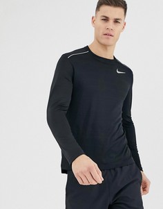 Черный лонгслив Nike Running - Черный
