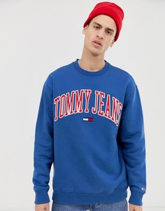 Синий свободный свитшот в университетском стиле Tommy Jeans capsule - Синий
