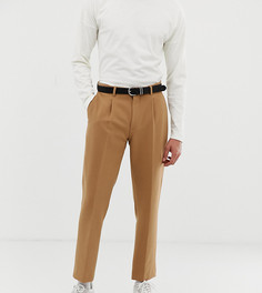 Облегающие укороченные брюки светло-коричневого цвета с плиссировкой Noak - Коричневый