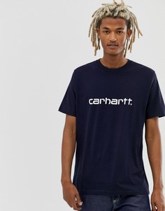 Темно-синяя футболка с логотипом Carhartt WIP - Темно-синий