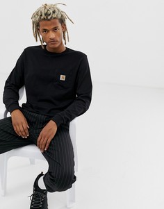 Черный лонгслив с карманом Carhartt WIP - Черный