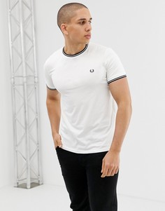 Белая футболка с контрастной отделкой Fred Perry - Белый