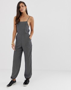 Комбинезон в полоску с ремешками на спине и эластичными манжетами ASOS DESIGN - Мульти