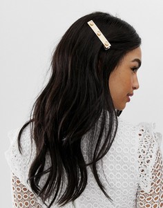 Золотистая заколка ASOS DESIGN - Золотой