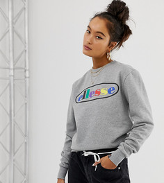 Свободный свитшот с логотипом Ellesse эксклюзивно для ASOS - Серый