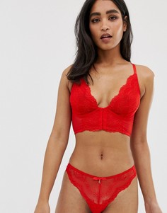 Кружевные стринги Gossard Superboost - Красный