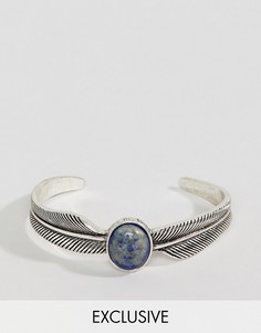 Серебристый браслет с камнем Reclaimed Vintage - Серебряный