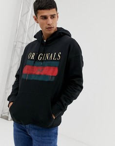 Худи с принтом Jack & Jones Originals - Черный
