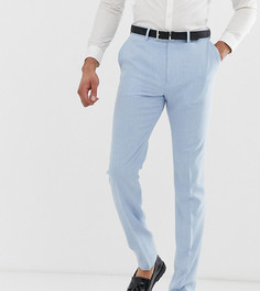 Синие зауженные брюки с эффектом штриховки ASOS DESIGN Tall Wedding - Синий