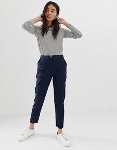 Однотонные брюки-сигаретки ASOS DESIGN - Темно-синий