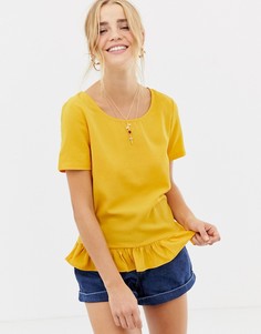 Топ с оборкой по нижнему краю Glamorous - Желтый