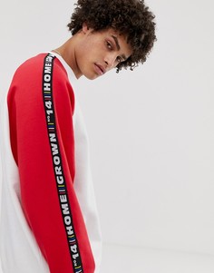 Белый oversize-свитшот с отделкой лентой ASOS DESIGN - Белый