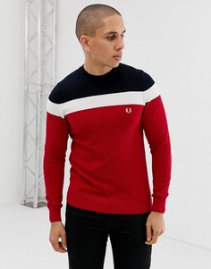 Красный джемпер с полосками Fred Perry - Красный