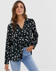 Блузка с длинными рукавами и карманом ASOS DESIGN - Мульти