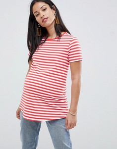 Футболка в полоску с круглым вырезом ASOS DESIGN Maternity - Мульти