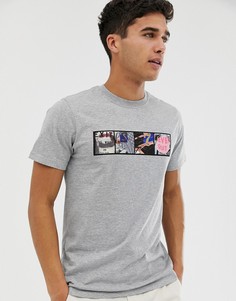 Серая узкая футболка с надписью Never Quit PS Paul Smith - Серый