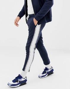Укороченные джоггеры с отделкой лентой по бокам Jack & Jones Core - Темно-синий