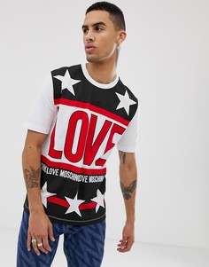 Футболка с принтом Love Moschino allstar - Белый