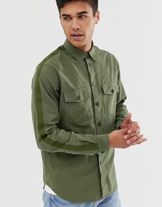 Свободная рубашка цвета хаки PS Paul Smith - Зеленый