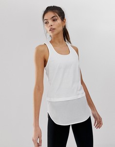 Майка с сетчатой вставкой ASOS 4505 dolphin - Белый