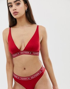 Бразильские трусы из микрофибры Tommy Hilfiger Authentic - Красный