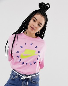 Розовая футболка с логотипом Nike - Розовый